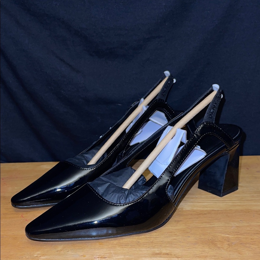 DKNY Elegant Black Women's Slingback Heels